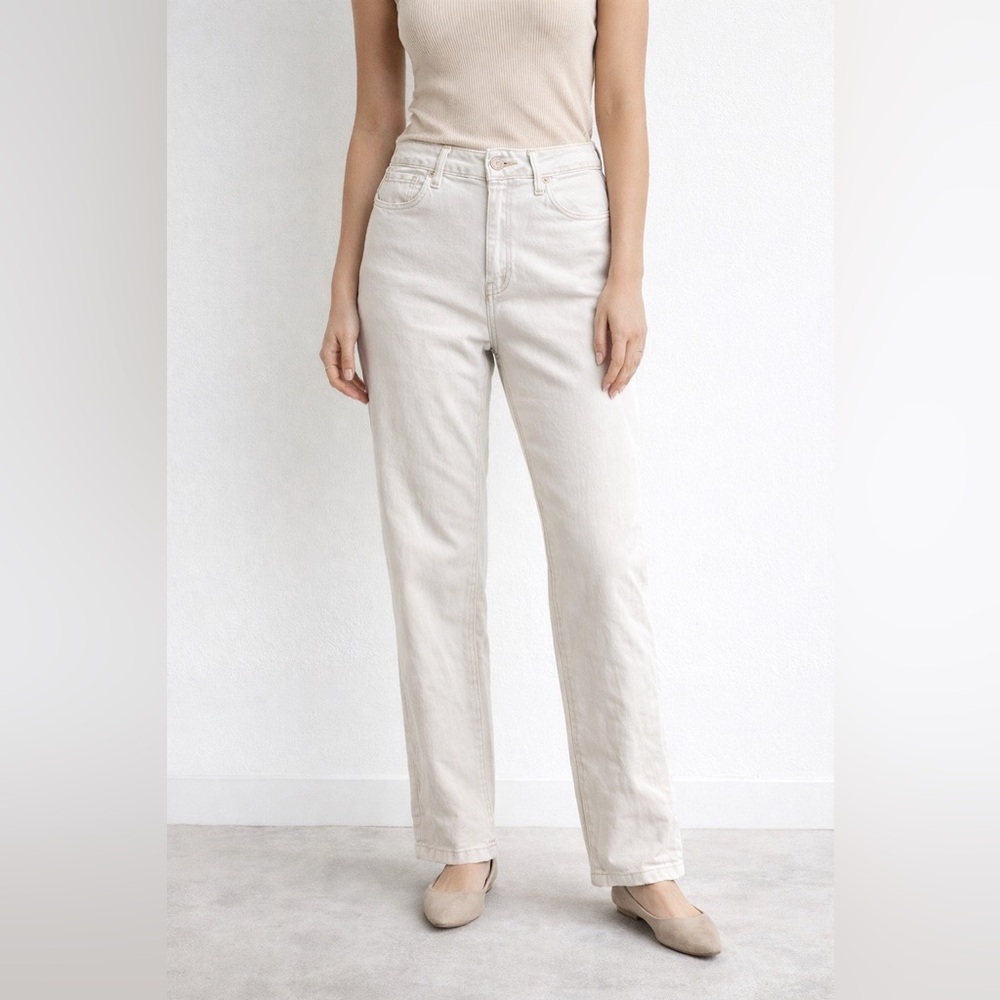 Kut From Kloth Denim Off White Womens Size 10 Straight Leg